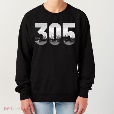 Miami 305 Area Code Skyline Florida Vintage Women's Sweatshirt