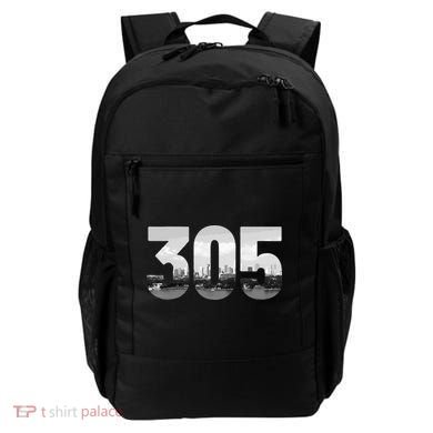 Miami 305 Area Code Skyline Florida Vintage Backpack