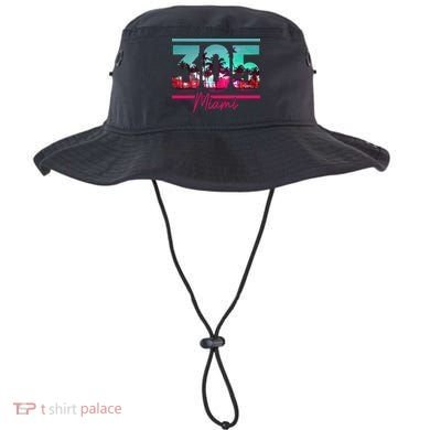 Miami 305 Area Code Florida Vintage Palm Trees Pride Retro Bucket Hat
