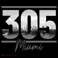 Miami 305 Area Code Skyline Florida Vintage T-Shirt thumb 7