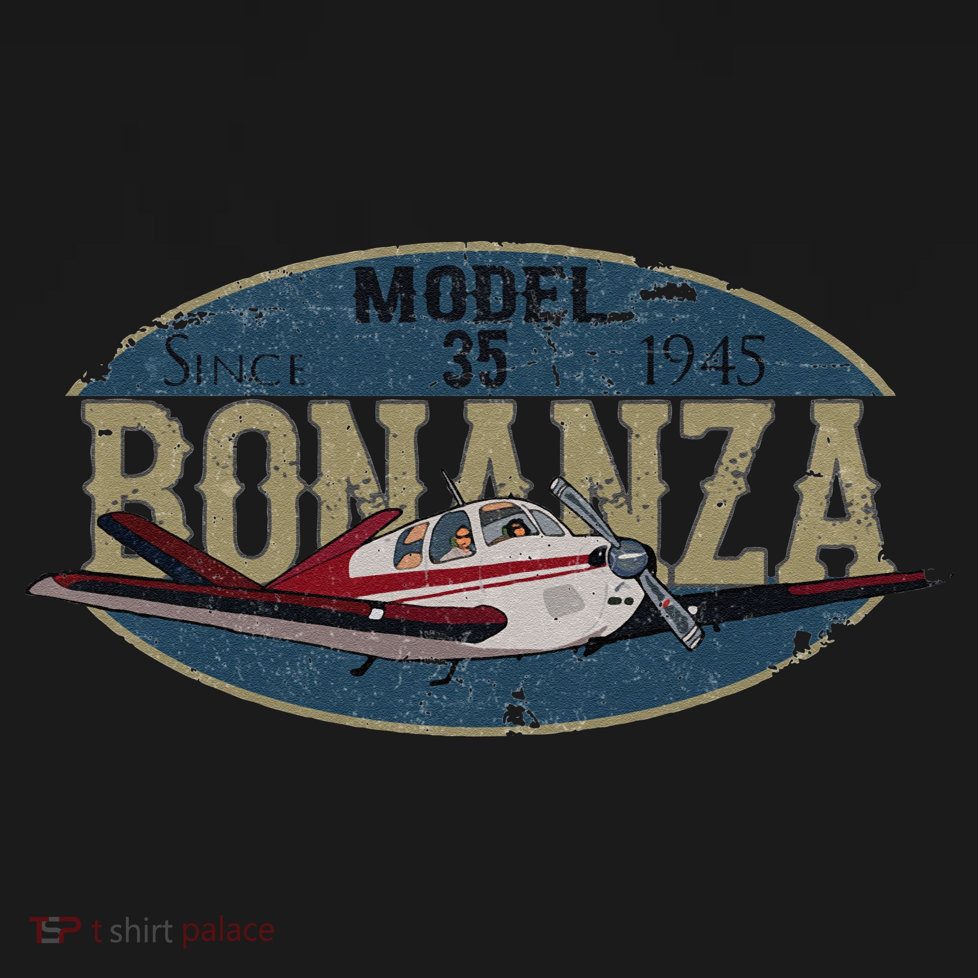 Model 35 Bonanza Since 1945 Retro Vintage Airplane Pilot T-Shirt