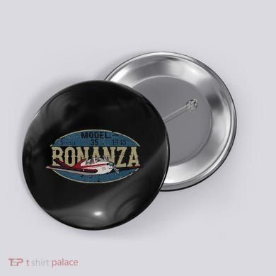 Model 35 Bonanza Since 1945 Retro Vintage Airplane Pilot Button