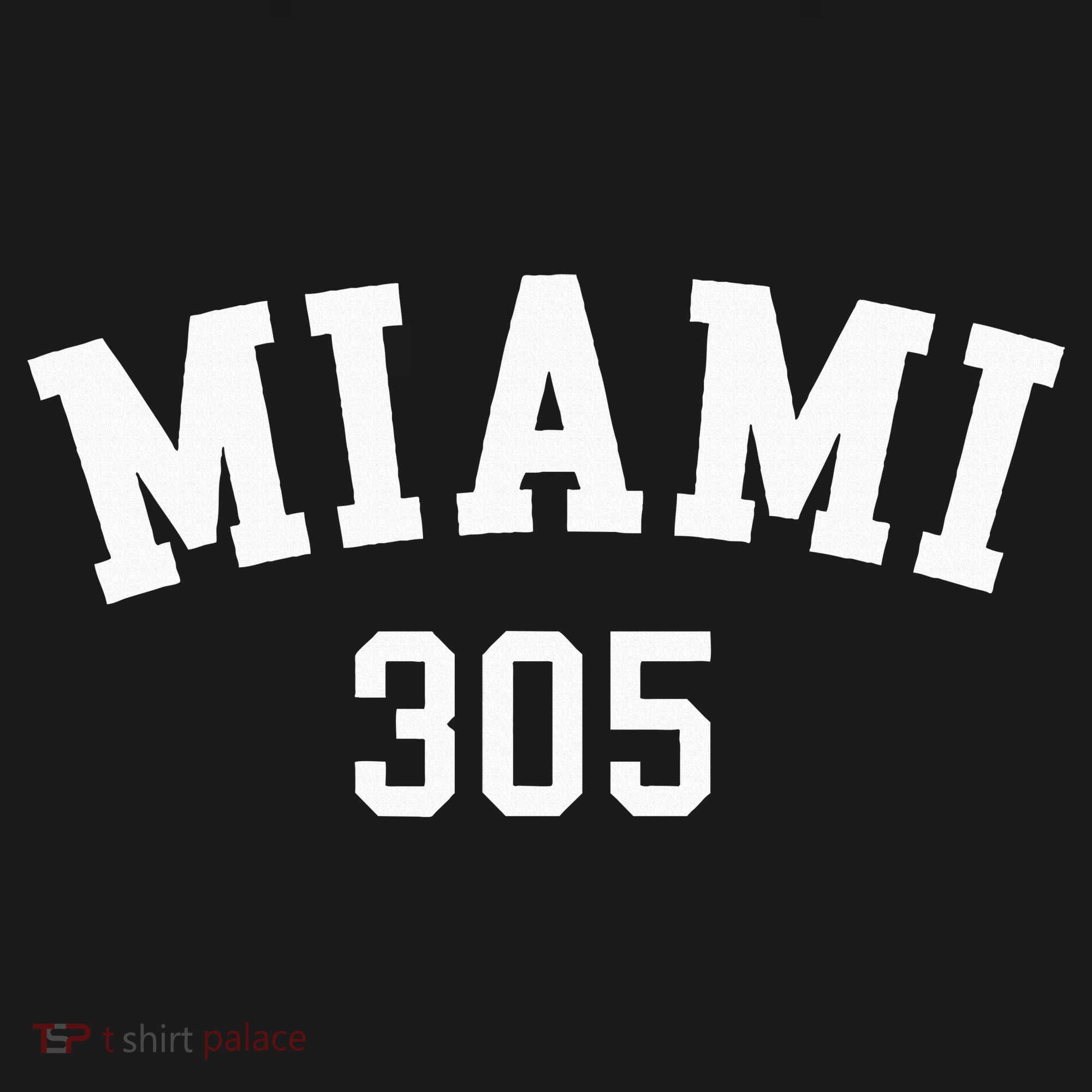 Miami 305 Usa American College Font T-Shirt