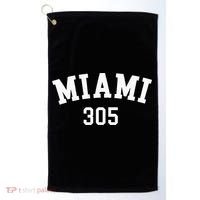 Miami 305 Usa American College Font Golf Towel thumb 0