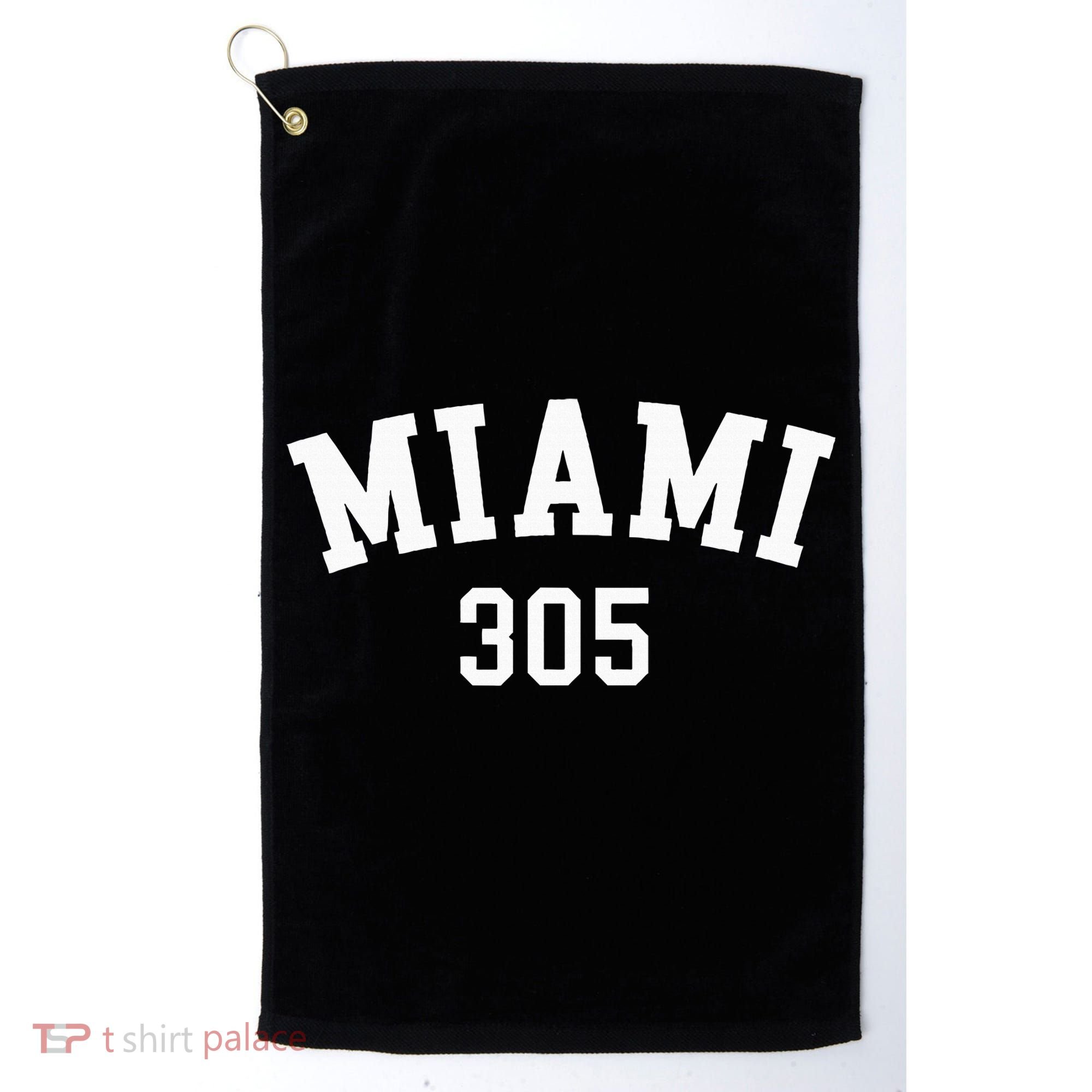 Miami 305 Usa American College Font Golf Towel