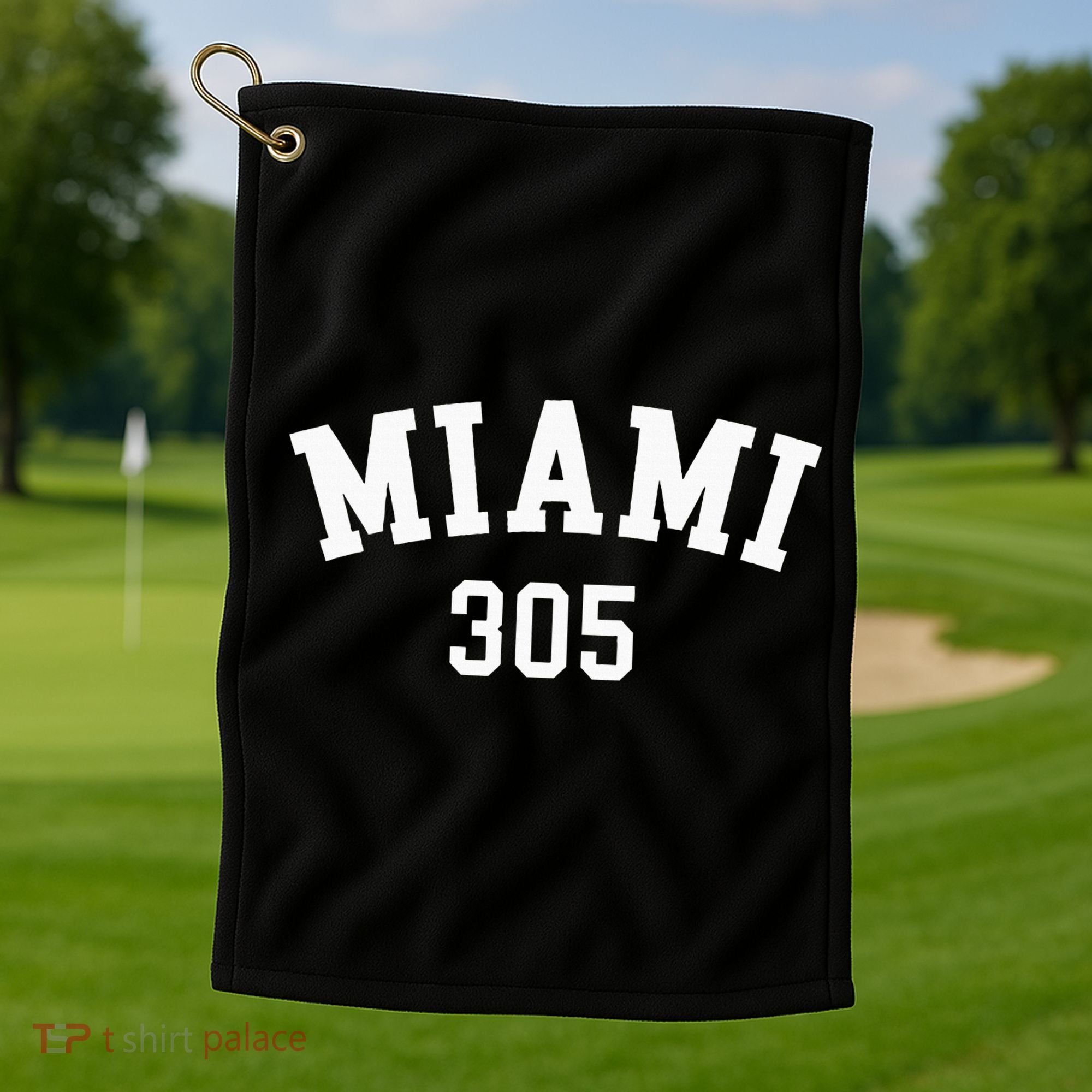 Miami 305 Usa American College Font Golf Towel