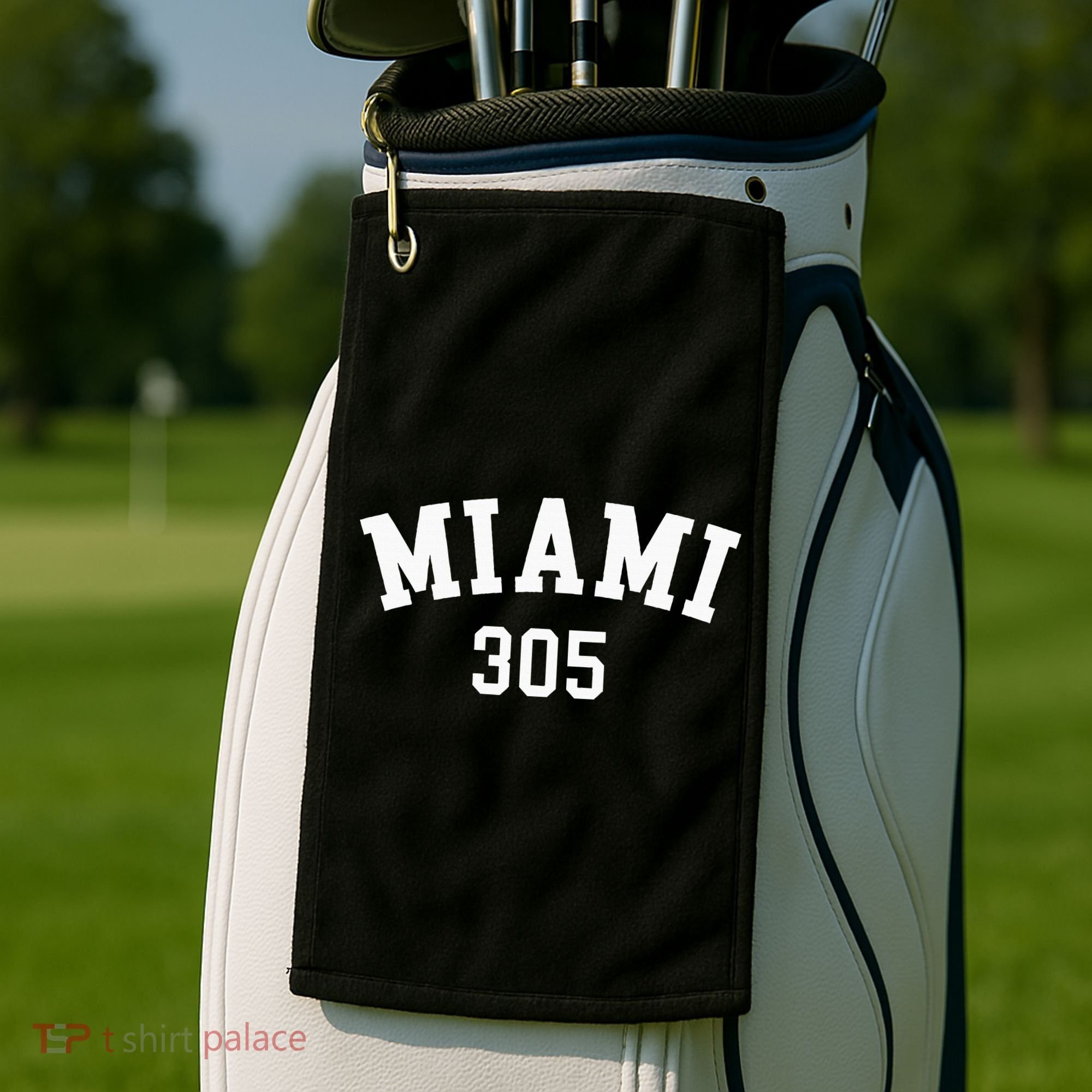Miami 305 Usa American College Font Golf Towel