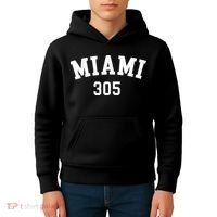 Miami 305 Usa American College Font Kids Hoodie thumb 4