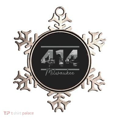 Milwaukee 414 Area Code Skyline Wisconsin Vintage Ornament
