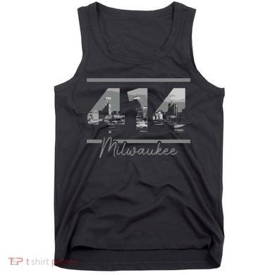 Milwaukee 414 Area Code Skyline Wisconsin Vintage Tank Top