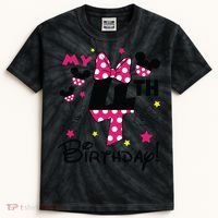 My 4th Birthday Funny Birthday Party Girl Kids Tie-Dye T-Shirt thumb 0