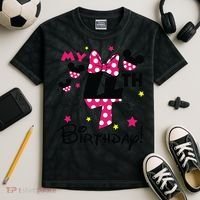 My 4th Birthday Funny Birthday Party Girl Kids Tie-Dye T-Shirt thumb 2