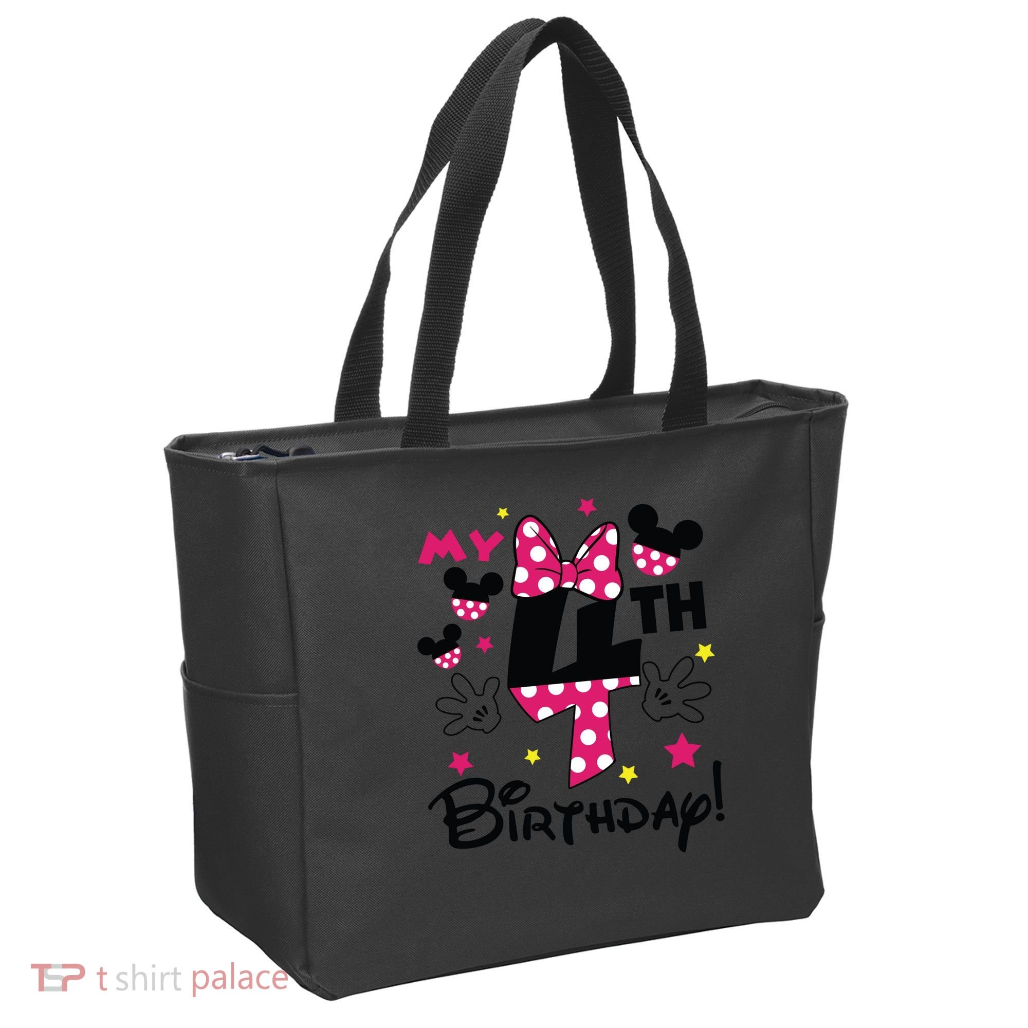 My 4th Birthday Funny Birthday Party Girl Tote Bag