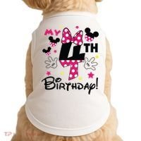 My 4th Birthday Funny Birthday Party Girl Doggie Tank thumb 0