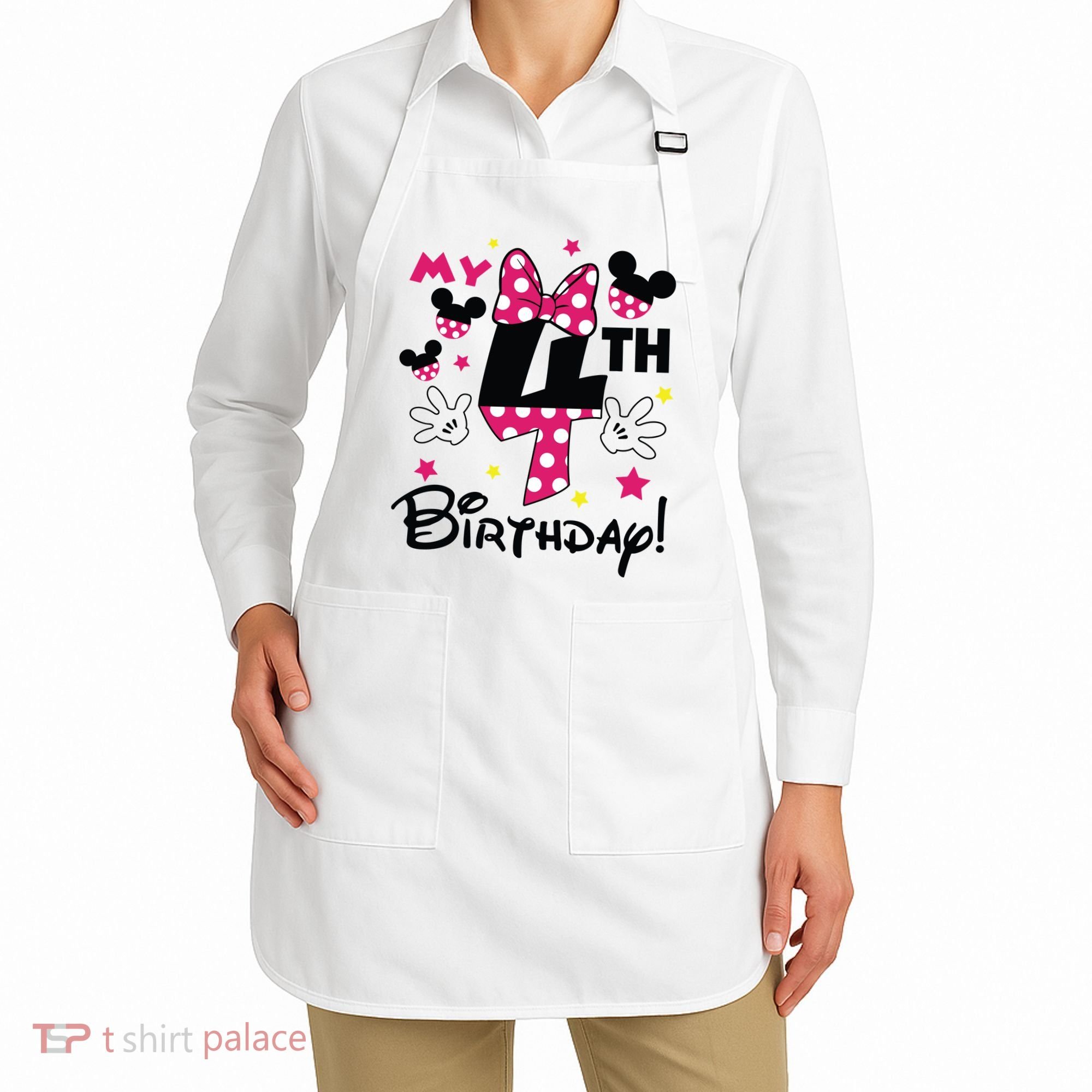 My 4th Birthday Funny Birthday Party Girl Apron