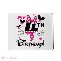 My 4th Birthday Funny Birthday Party Girl Mousepad thumb 0