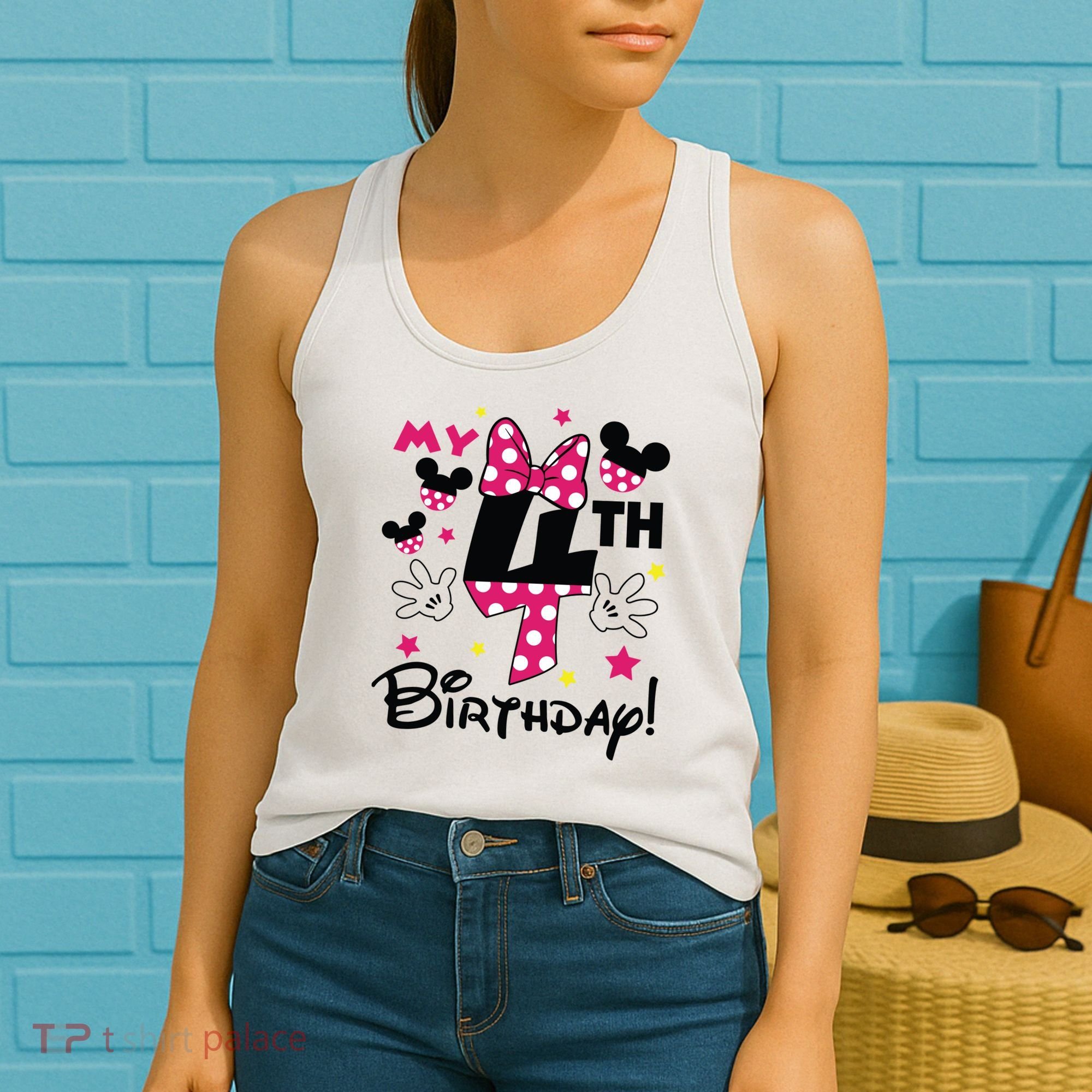 My 4th Birthday Funny Birthday Party Girl Women's Tank Top