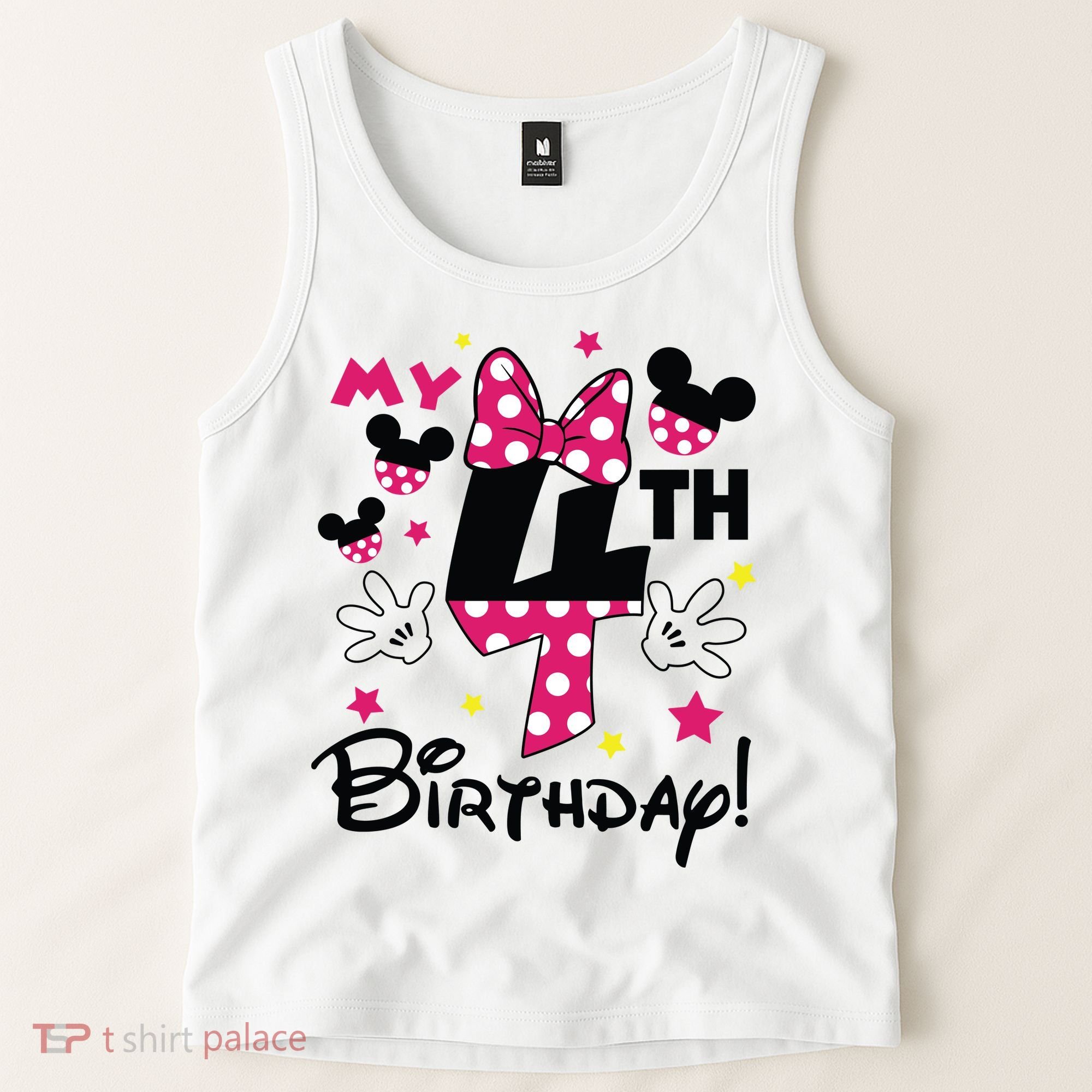 My 4th Birthday Funny Birthday Party Girl Tank Top