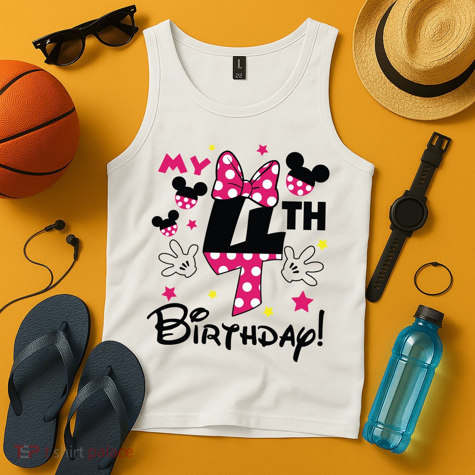My 4th Birthday Funny Birthday Party Girl Tank Top