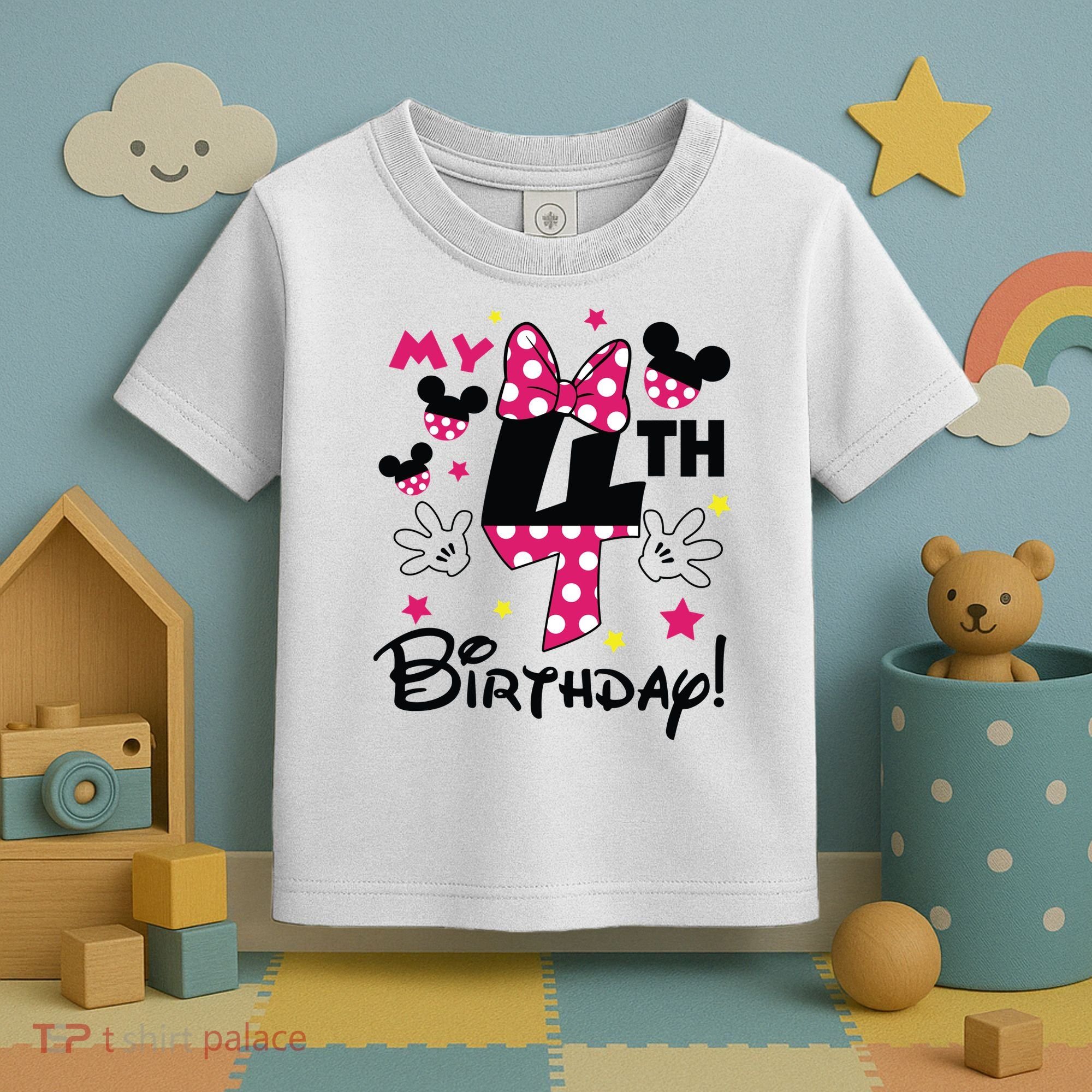 My 4th Birthday Funny Birthday Party Girl Toddler T-Shirt