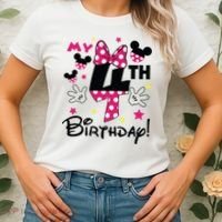 My 4th Birthday Funny Birthday Party Girl Women's T-Shirt thumb 2