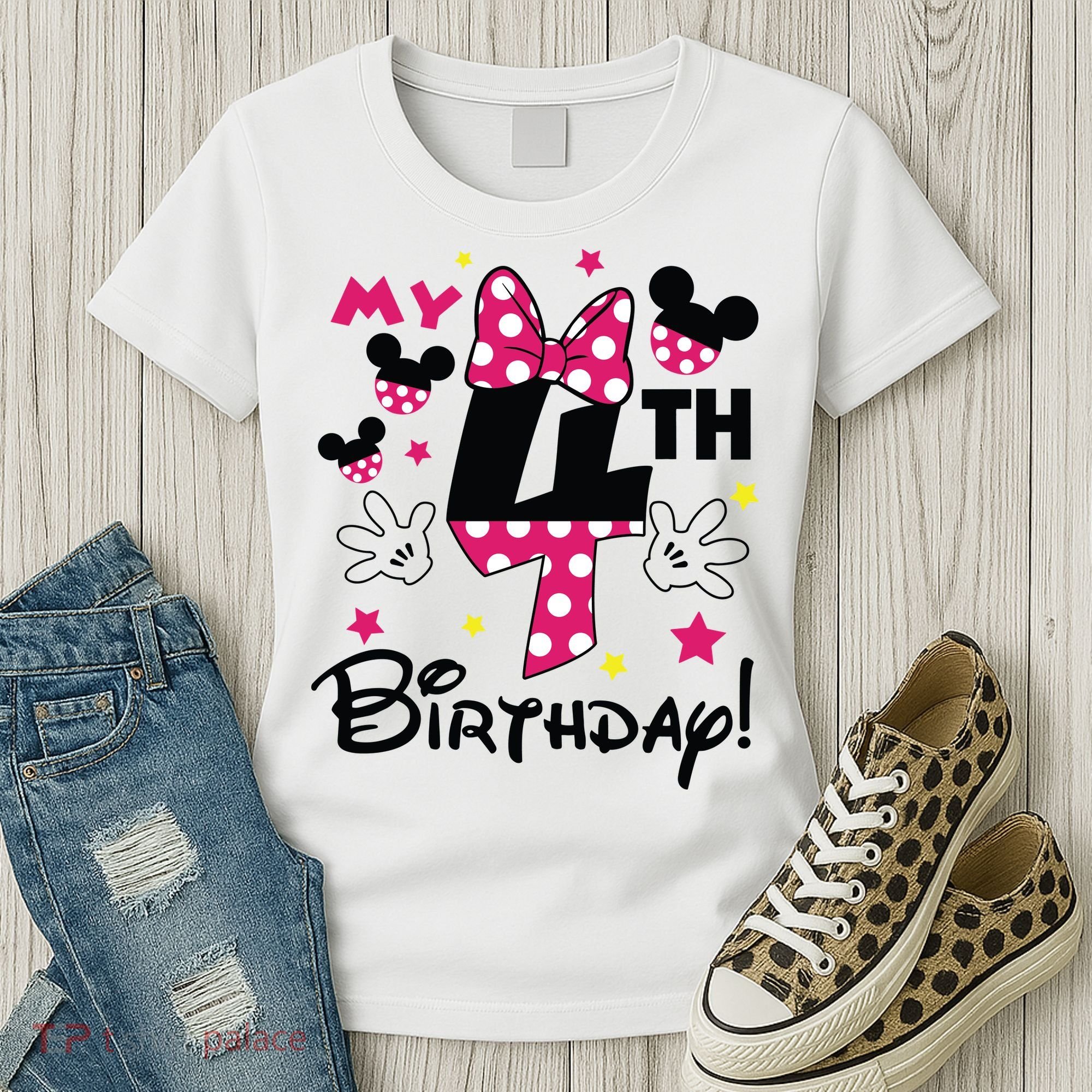 My 4th Birthday Funny Birthday Party Girl Women's T-Shirt