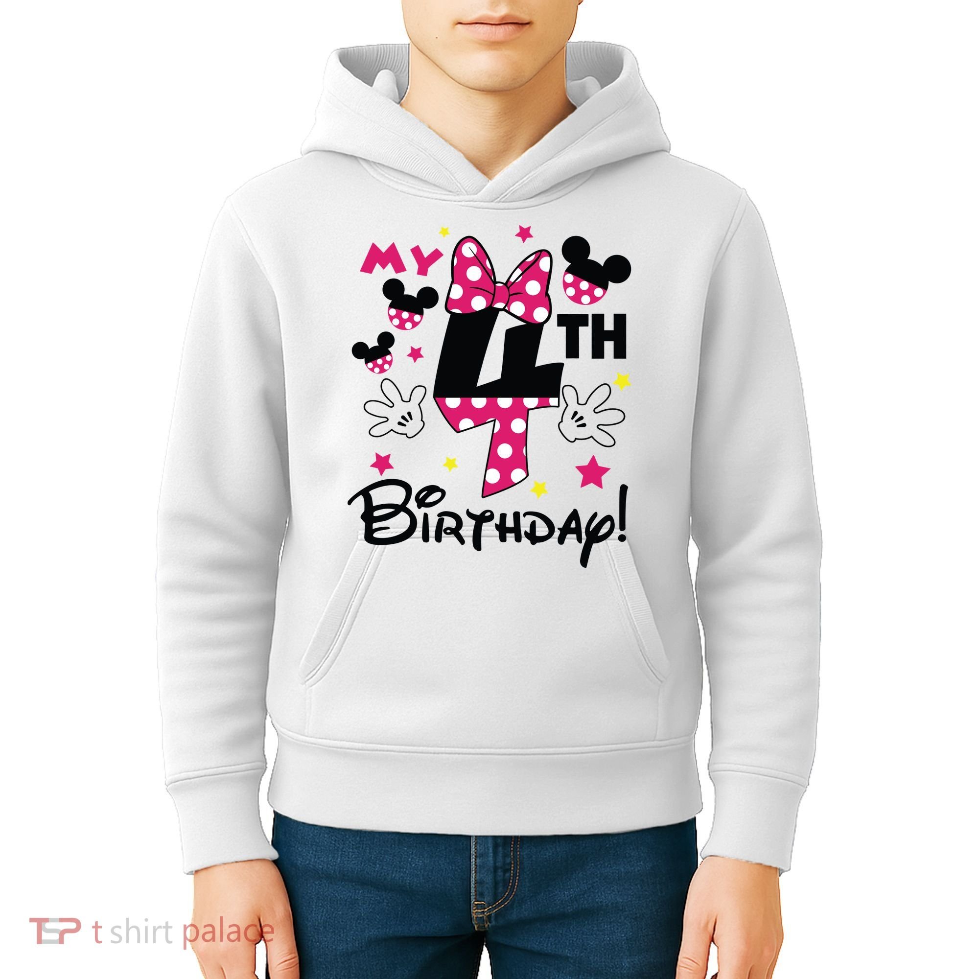 My 4th Birthday Funny Birthday Party Girl Kids Hoodie