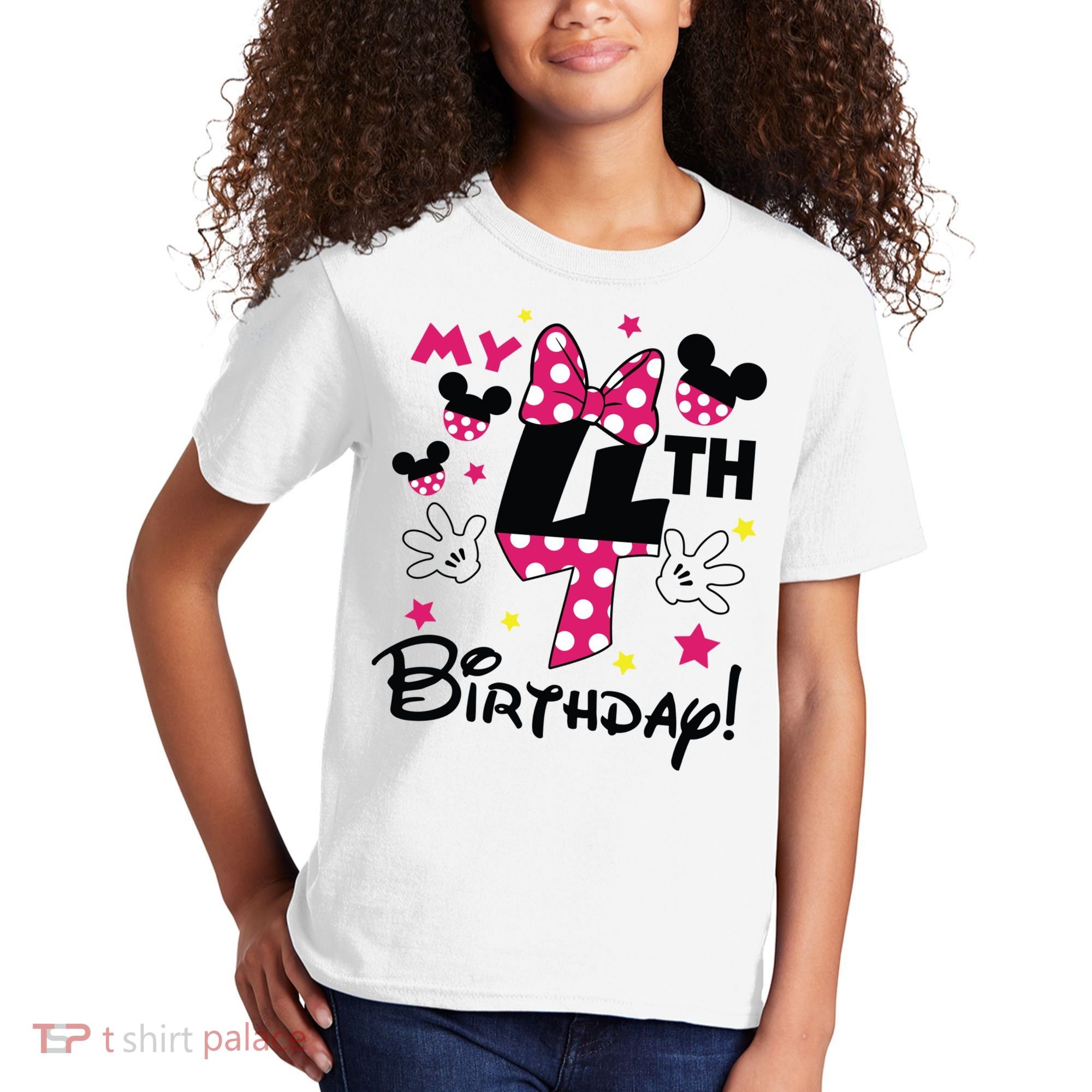 My 4th Birthday Funny Birthday Party Girl Kids T-Shirt