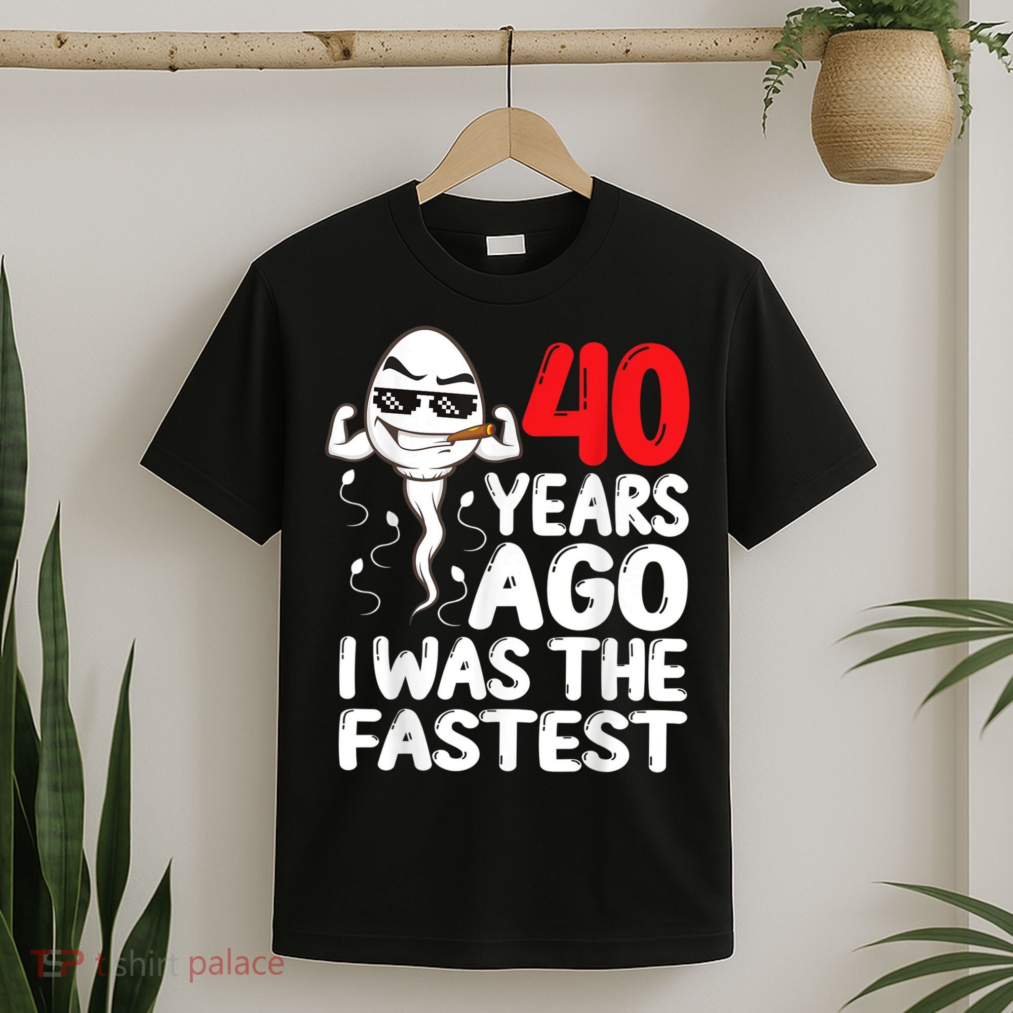 m.e.ns 40th Birthday Gag dress 40 Years Ago I Was The Fastest Funny T-Shirt