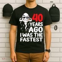 m.e.ns 40th Birthday Gag dress 40 Years Ago I Was The Fastest Funny T-Shirt thumb 6