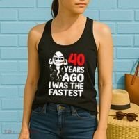 m.e.ns 40th Birthday Gag dress 40 Years Ago I Was The Fastest Funny Women's Tank Top thumb 2