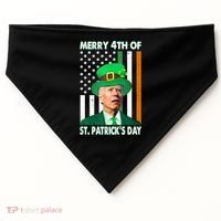 Merry 4th Of St Patrick's Day Confused Joe Biden Funny USA-Made Doggie Bandana thumb 0