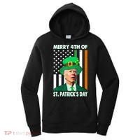Merry 4th Of St Patrick's Day Confused Joe Biden Funny Women's Hoodie thumb 0