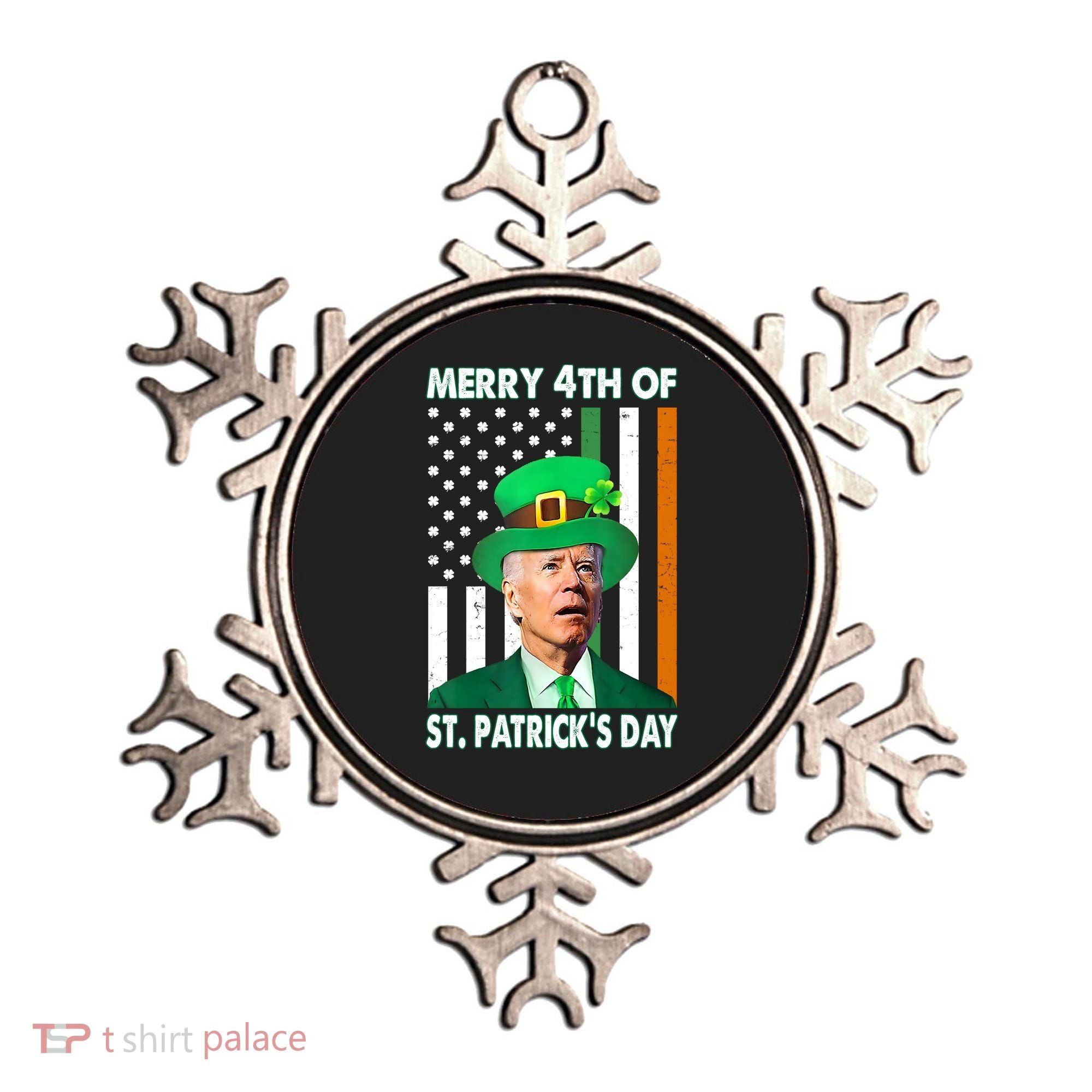 Merry 4th Of St Patrick's Day Confused Joe Biden Funny Ornament