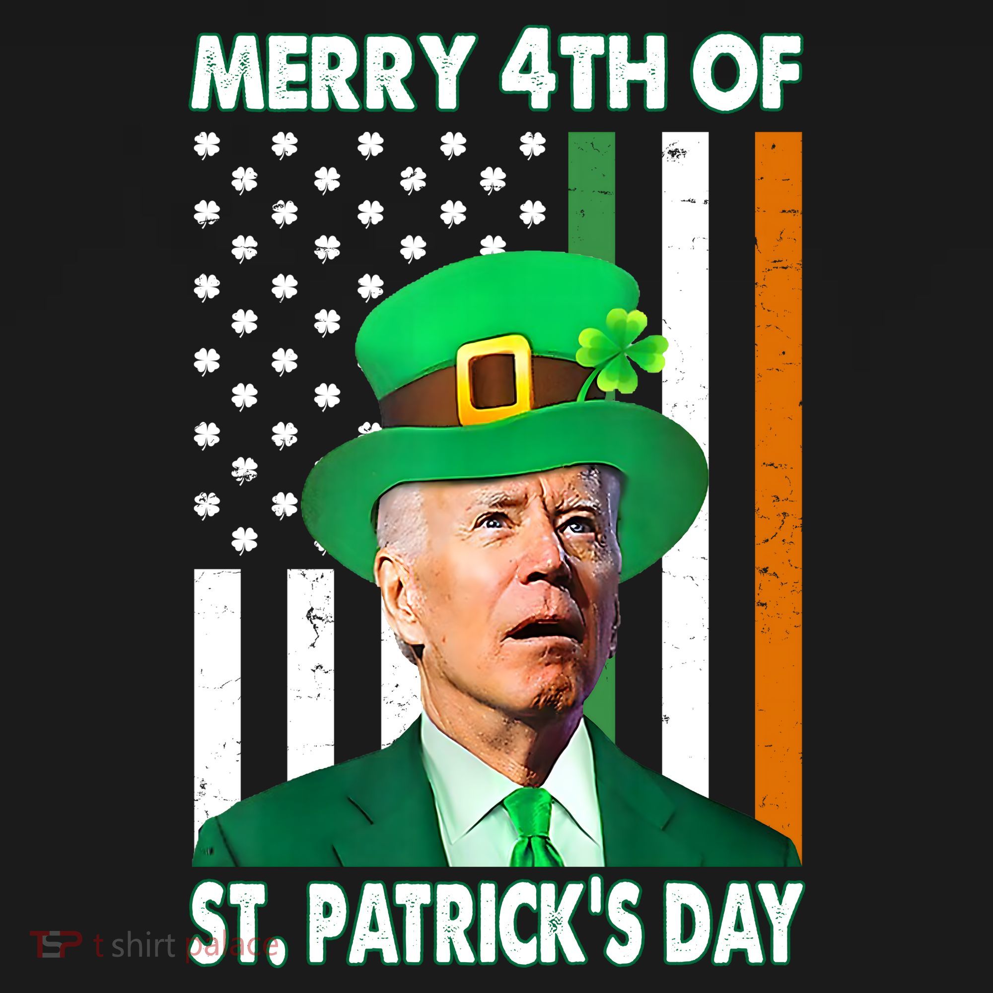 Merry 4th Of St Patrick's Day Confused Joe Biden Funny Women's Tank Top