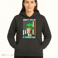 Merry 4th Of St Patrick's Day Confused Joe Biden Funny Hoodie thumb 5