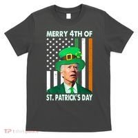 Merry 4th Of St Patrick's Day Confused Joe Biden Funny T-Shirt thumb 0