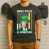 Merry 4th Of St Patrick's Day Confused Joe Biden Funny T-Shirt thumb 6