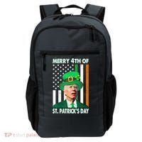 Merry 4th Of St Patrick's Day Confused Joe Biden Funny Backpack thumb 0