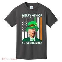 Merry 4th Of St Patrick's Day Confused Joe Biden Funny Kids T-Shirt thumb 0