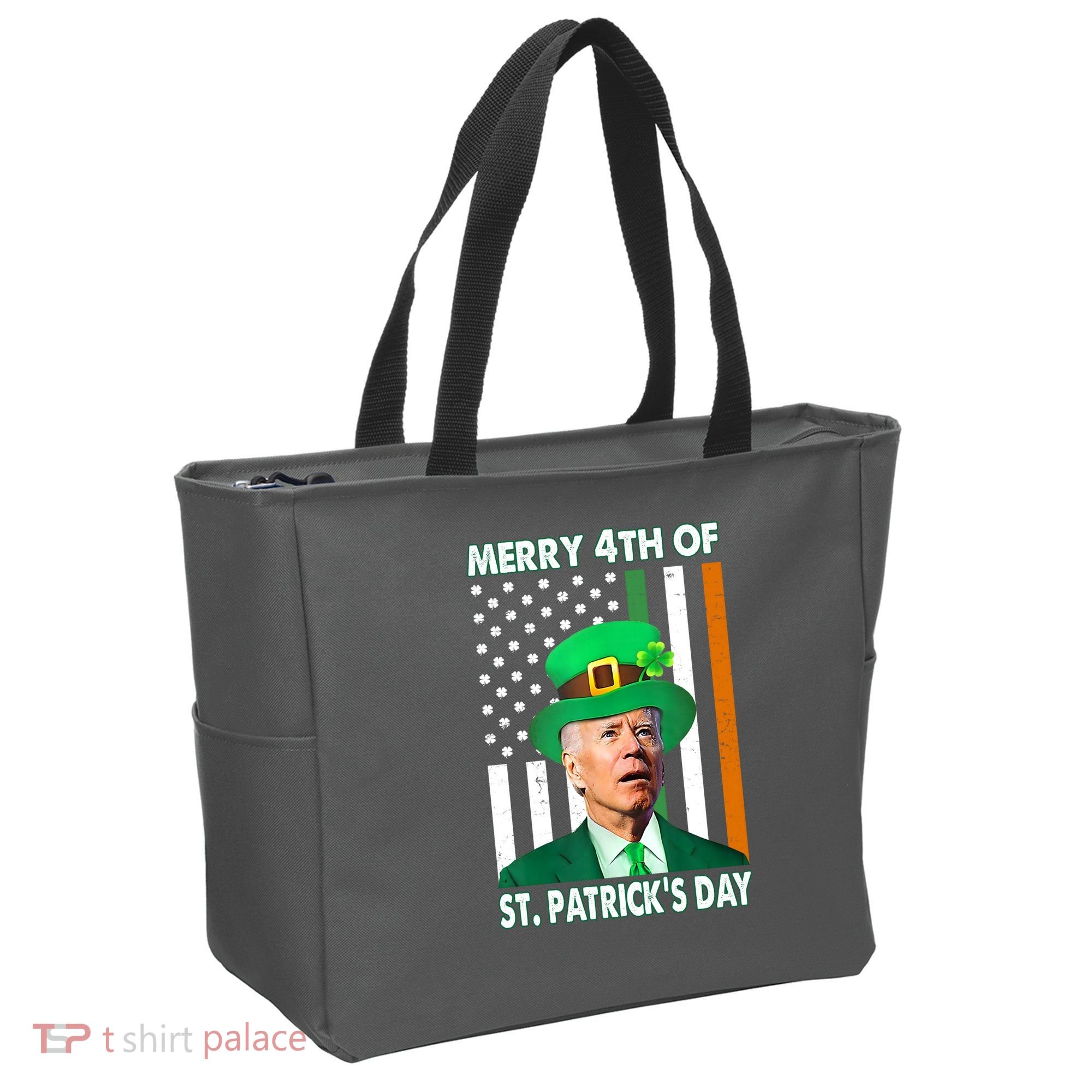 Merry 4th Of St Patrick's Day Confused Joe Biden Funny Tote Bag