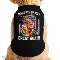Make 4th Of July Great Again Doggie Tank thumb 0