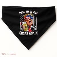 Make 4th Of July Great Again USA-Made Doggie Bandana thumb 0