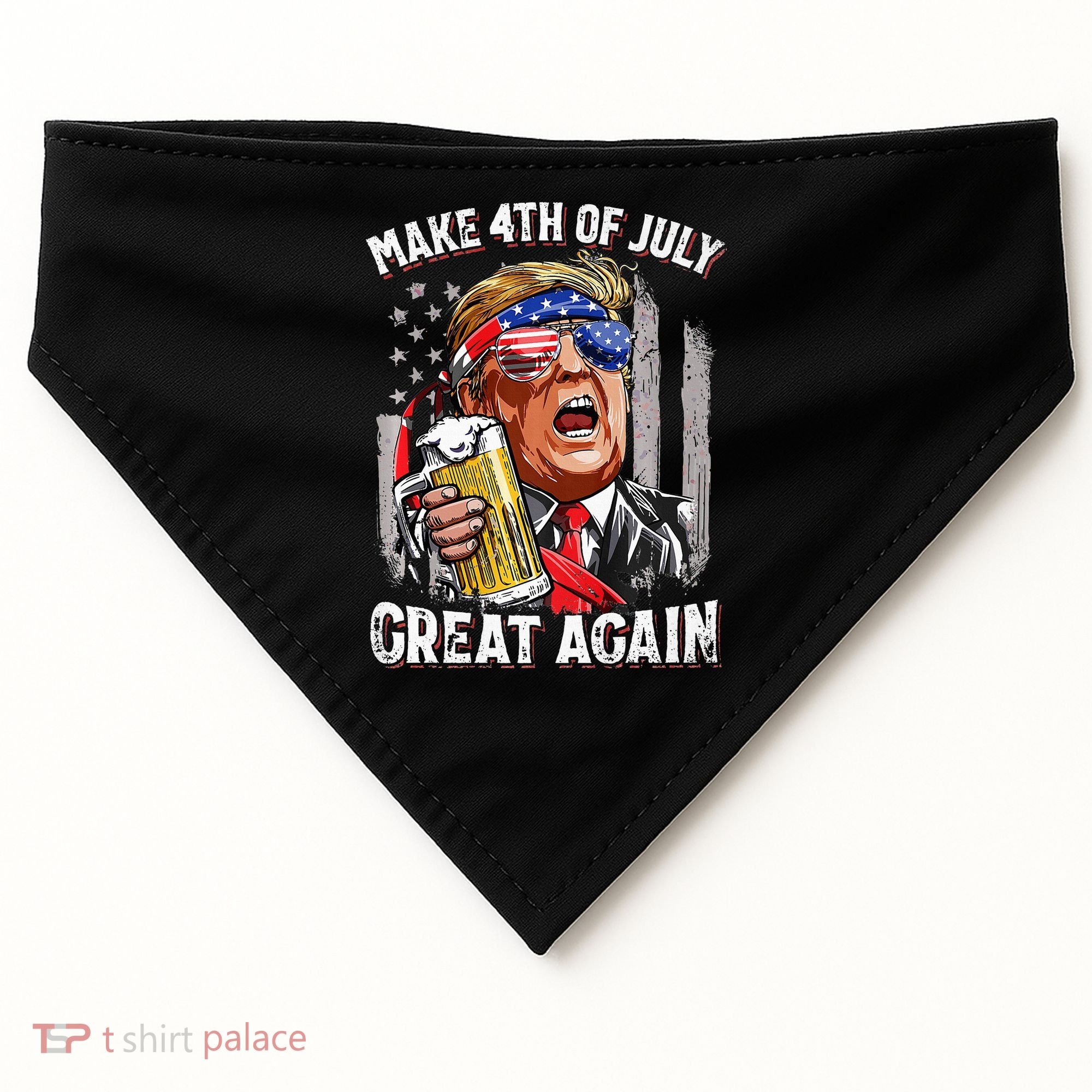Make 4th Of July Great Again USA-Made Doggie Bandana