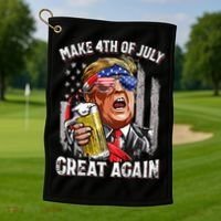 Make 4th Of July Great Again Golf Towel thumb 1
