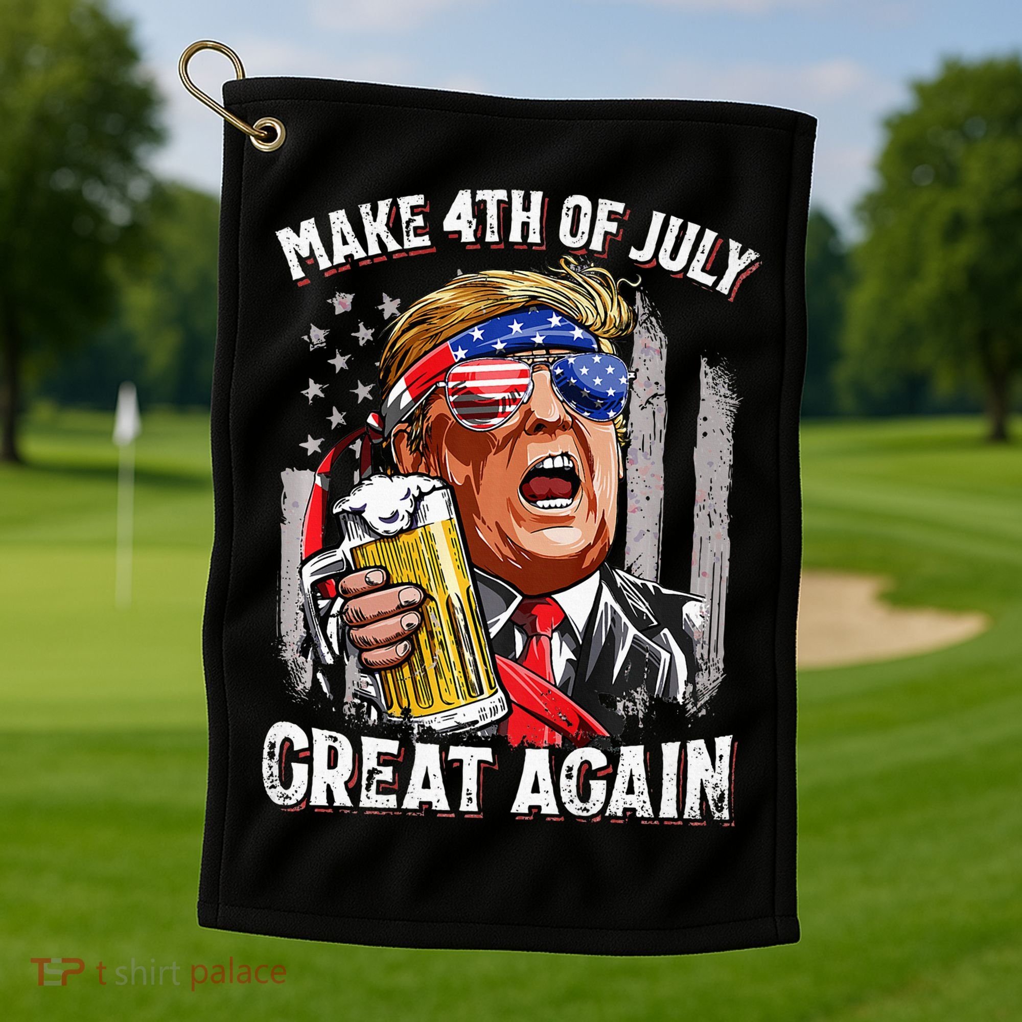 Make 4th Of July Great Again Golf Towel