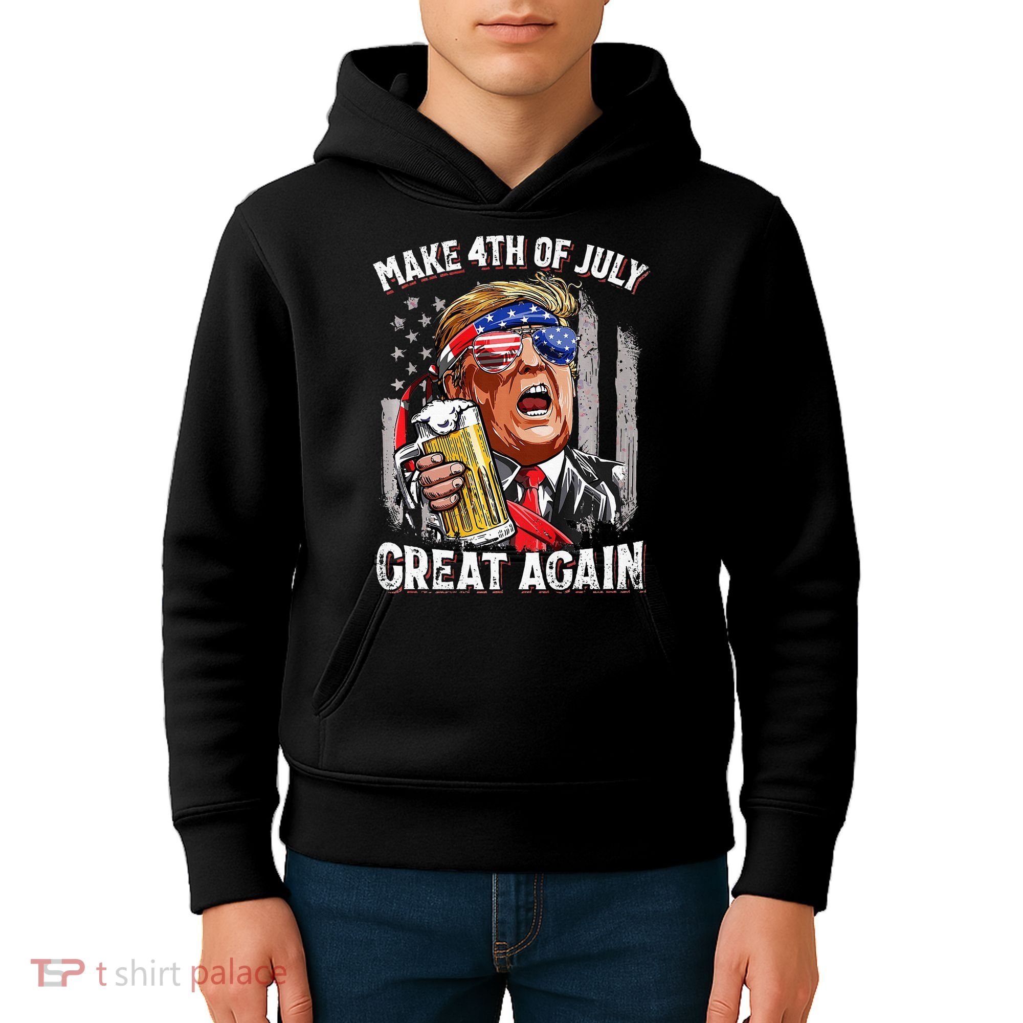 Make 4th Of July Great Again Kids Hoodie