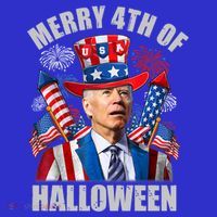 Merry 4th Of Halloween Joe Biden Confused 4th Of July 2024 Gift T-Shirt thumb 7