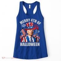 Merry 4th Of Halloween Joe Biden Confused 4th Of July 2024 Gift Women's Tank Top thumb 0