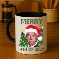 Merry 4th Of July Funny Joe Biden Ugly Christmas Coffee Mug thumb 4